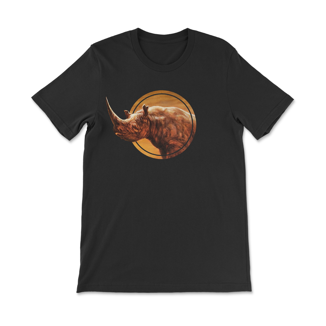 Dirtwire rhino shirt black front