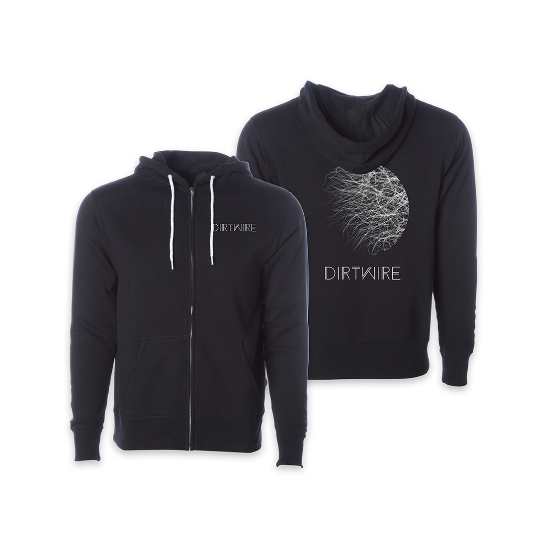 Dirtwire mycelium zip hoodie black