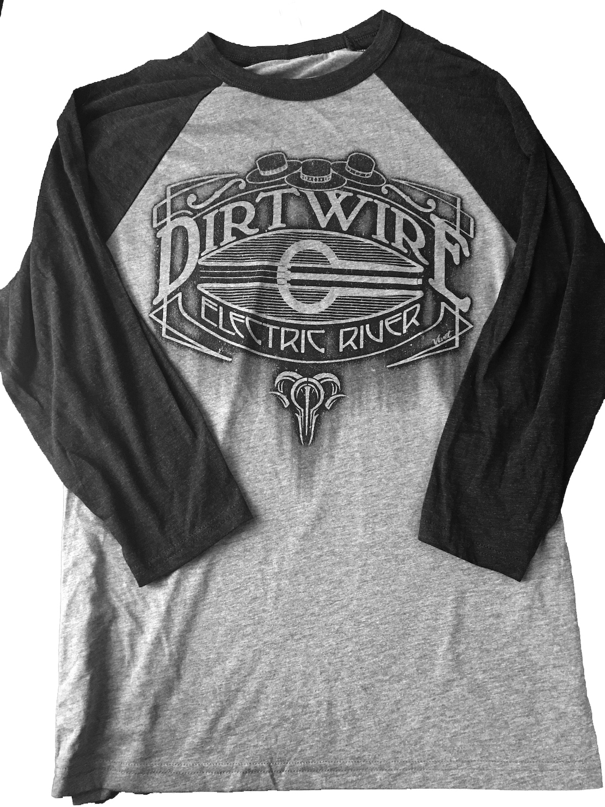 Dirtwire electric river raglan baseball shirt