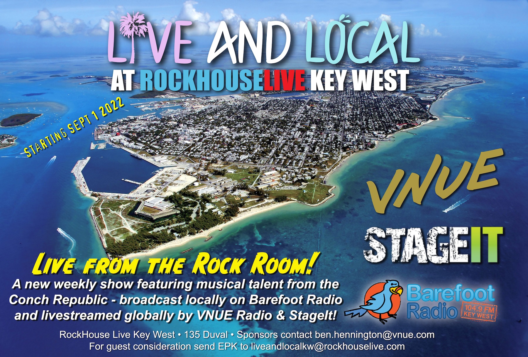 Live & Local at RockHouse Live Key West is on StageIt